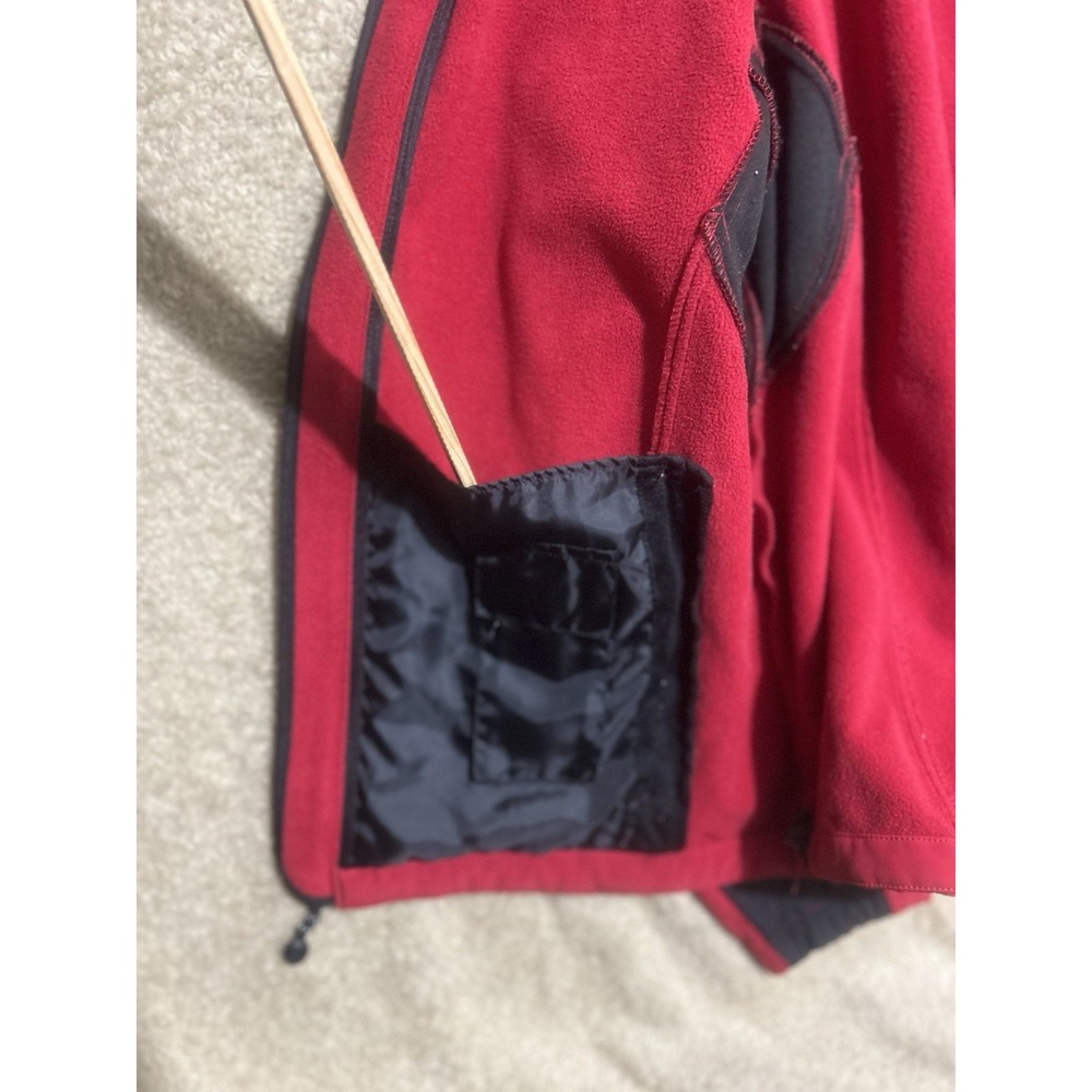 Black Diamond Jacket Mens Medium Red Black Softshell Fleece Lined Coat 5 Pockets - Picture 8 of 10